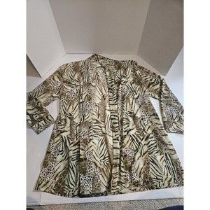 Jackets Galore by John Farah Women's Size L/XL Jacket Jungle Safari Animal Print